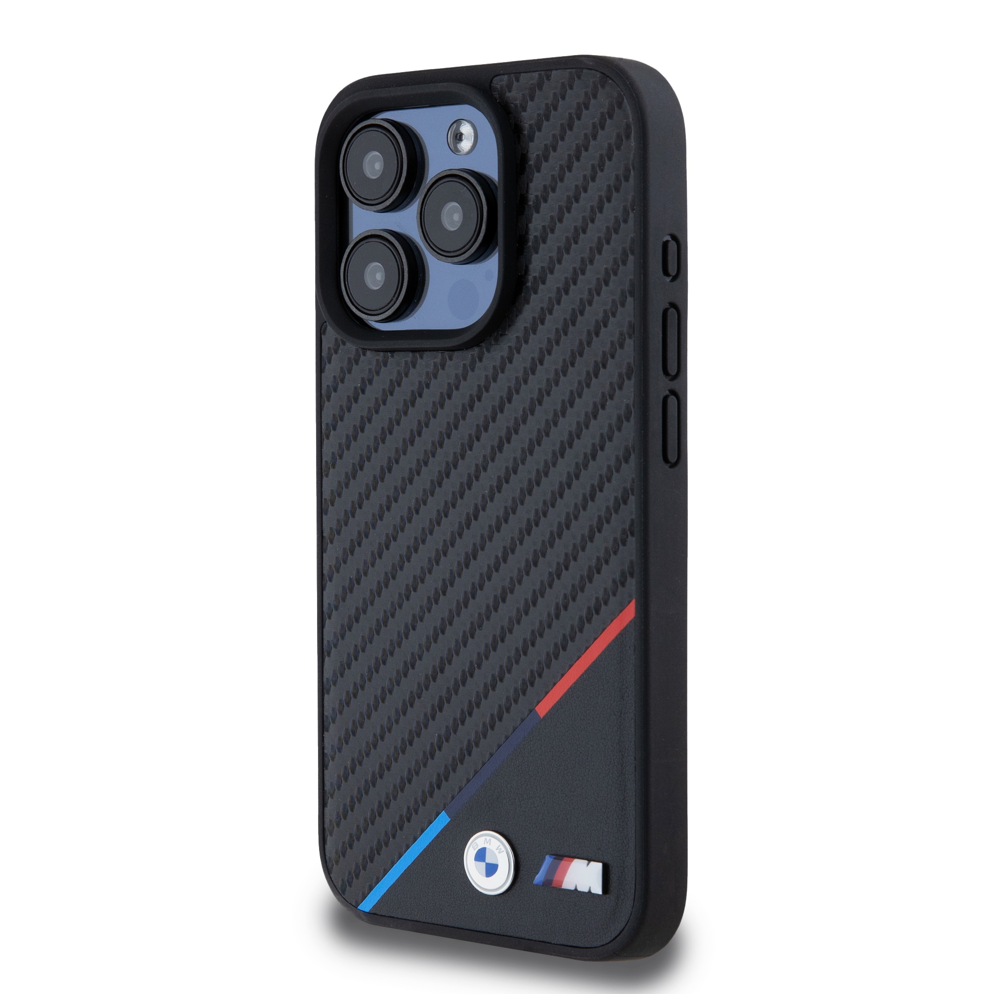 CASE BMW SERIE M CARBON TRICOLOR BLACK MAGSAFE IPHONE 15 PRO MAX